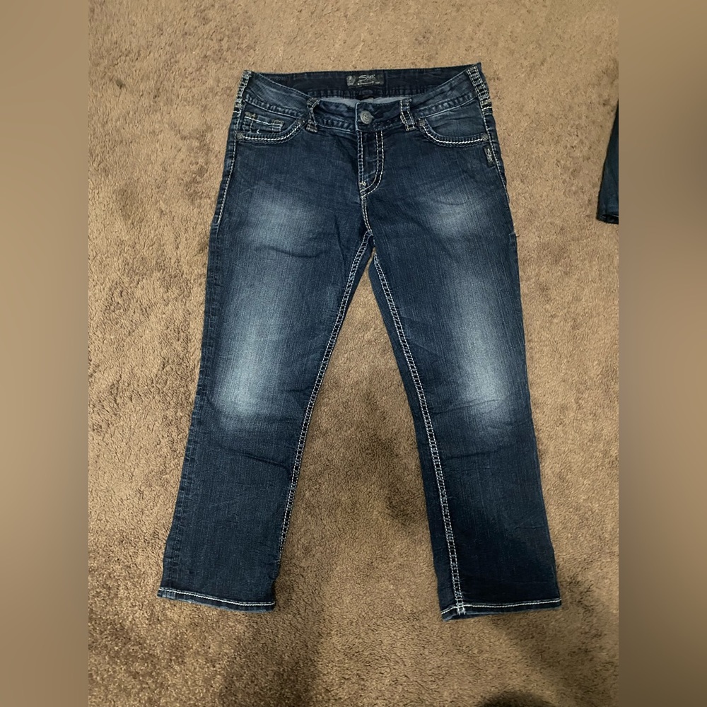 Silver Jean Co Suki Capri W31